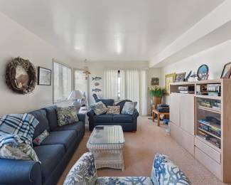 Classic blue couch & loveseat