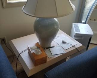 End table - two available; table lamp - two available