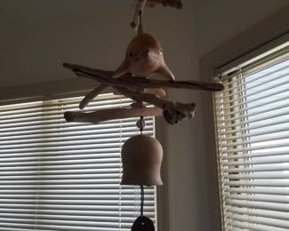Wood whale mobile