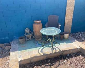 Outdoor Table, Chair, And Decor