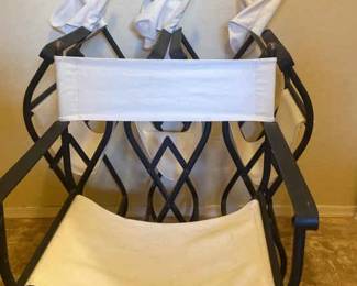 Four Identical Foldable Patio Chairs