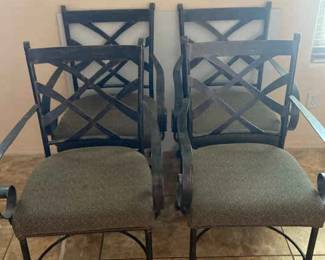 Four Identical Outside Rolling Chairs