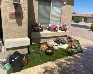 Outside Faux Flower And Decor