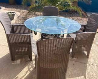 Nice Glass Patio Table And Chairs