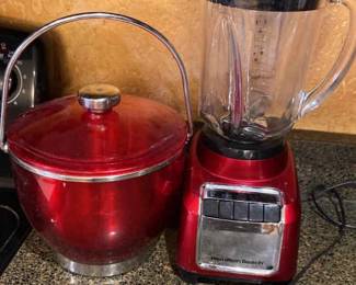 Hamilton Beach Pulse Blender And A Retro Red Ice Bucket