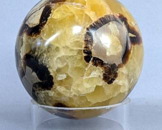 Polished Septarian Sphere, 3"