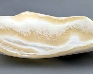 Large Polished Wavy Agate Bowl, 13.75" Wide x 2.75" Tall