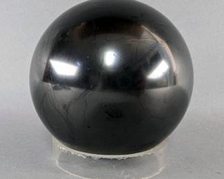 Polished Russian Shungite Sphere, 3.25"