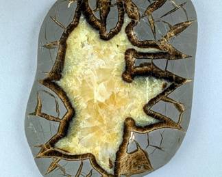 Large Septarian Dragon Stone Polished Slab, 6.75" x 5"