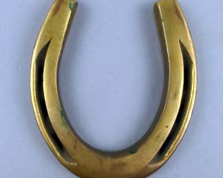 Brass Horseshoe, 3.75" x 3.25"