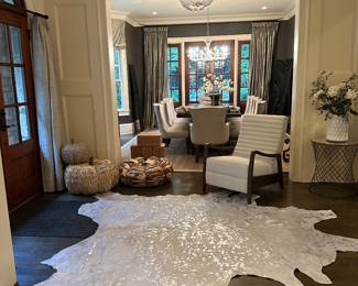 Metallic cowhide rug from Shades of Light