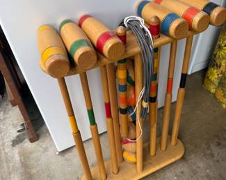 vintage croquet set