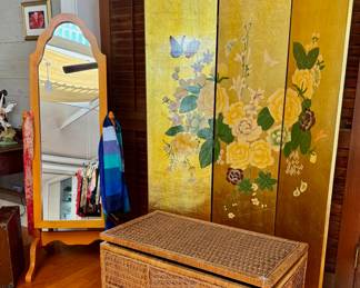 Antique Room Divider Screen