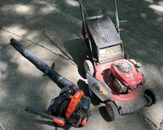Push mower and leaf blower