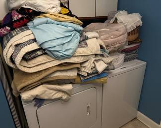 Washer and dryer, miscellaneous linens