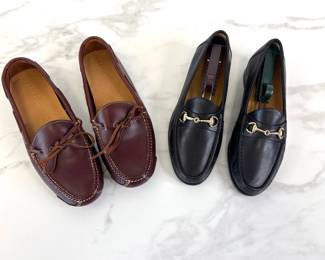 Lot 7382 2 Pairs Cole Haan Leather Shoes Loafers Mens 8.5D