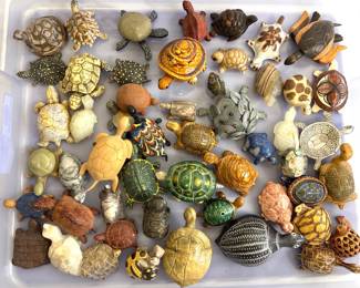 Lot 7305 Vintage Variety Small Turtle Figurines