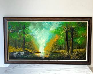 Lot 7486 Large Landscape Painting Signed Van Gaard Wall Art