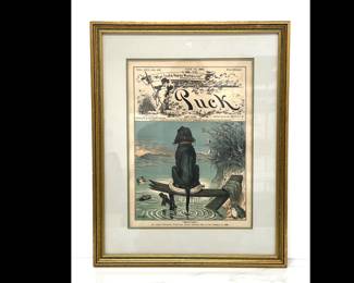Lot 7343 Framed Puck Cover June 10 1885 Wall Art