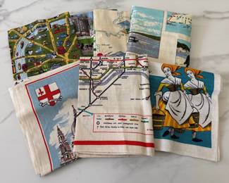 Lot 7516 Vintage Souvenir Travel Tea Towels