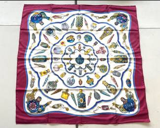 Lot 7058 Vintage Hermes Silk Scarf