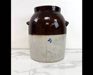 Lot 7446 Vintage Antique 4 Stoneware Crock