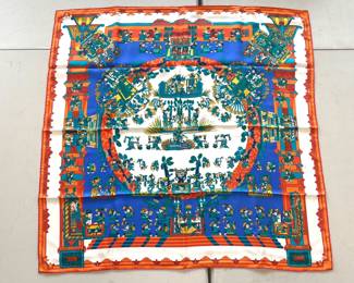 Lot 7056 Vintage Hermes Silk Scarf