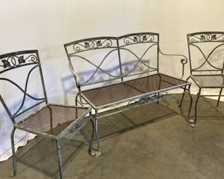 Lot 7472 Vintage Metal Outdoor Patio Furniture