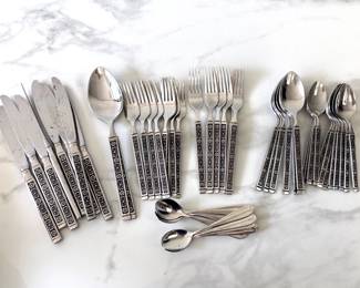 Lot 7540 Vintage Gorham Hacienda Stainless Steel Flatware