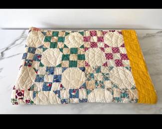 Lot 7541 Vintage Handmade Star Pattern Quilt