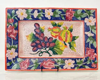Lot 7356 Italian Ceramic Platter Mosaic Tile Design