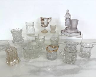 Lot 7295 Glass Victorian Toothpick Holders