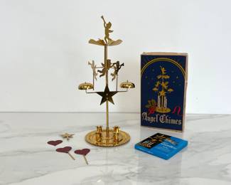 Lot 7413 Vintage AngelHeart Chimes 24K Gold Plated
