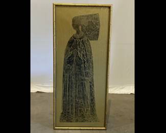 Lot 7483 Dame Elizabeth Say Brass Rubbing Reproduction Wall Art