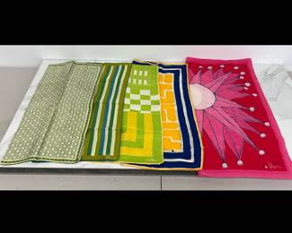 Lot 7398 Vintage Vera Neumann Ladybug Silk Cotton Scarves