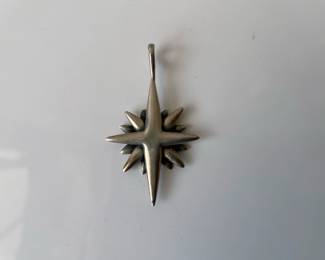 Lot 7503 Handwrought Sterling Silver North Star Pendant