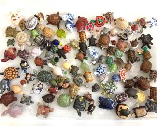 Lot 7307 Vintage Miniature Turtle Figurines