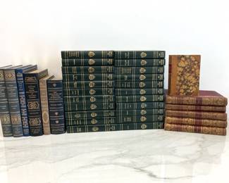 Lot 7583 Vintage Hardcover Collectible Books Some leather bound