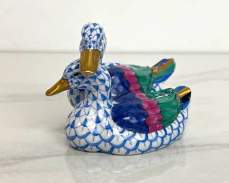 Lot 7405 Herend Porcelain Pair of Ducks Figurine