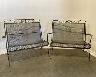 Lot 7470 2 Vintage Outdoor Benches
