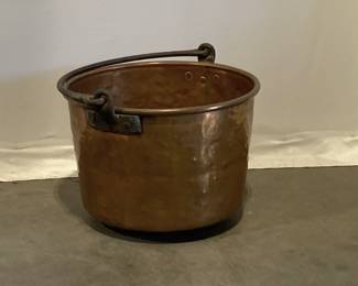 Lot 7464 Large Copper Cauldron Pot Planter