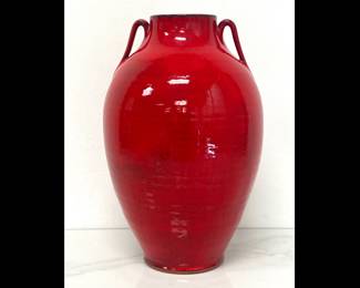 Lot 7345 Ben Owen III Chinese Red Vase NC Pottery