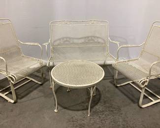 Lot 6990 Painted Metal Outdoor Patio Furniture