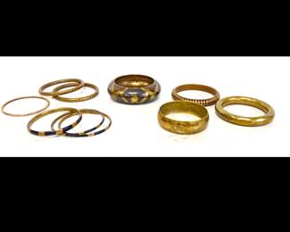 Lot 7400 Vintage Brass Bangles Bracelets