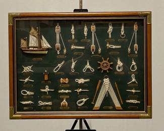 Lot 7476 Vintage Nautical Ships Knot Display Wall Art