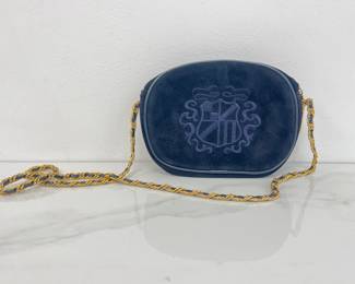 Lot 7388 Vintage Ann Taylor Blue Suede Purse