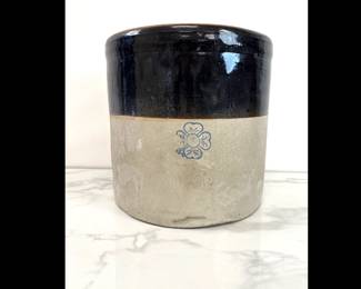 Lot 7447 Vintage Antique Flower Stoneware Crock