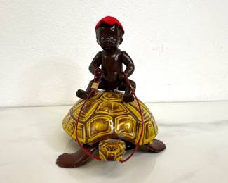 Lot 7300 Vintage German Lehmann Susa Metal Windup Turtle Toy