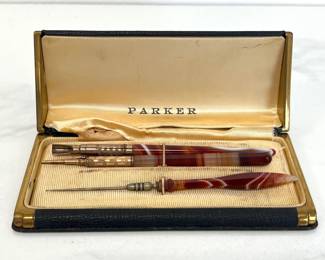 Lot 7417 Vintage Parker Bakelite Writing Desk Set