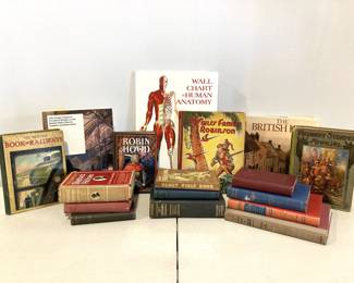 Lot 7560 Vintage Hardcover Books for Shelf Styling